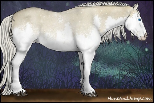 Horse Color:White Spotted Silver Smoky Grullo Roan Splash