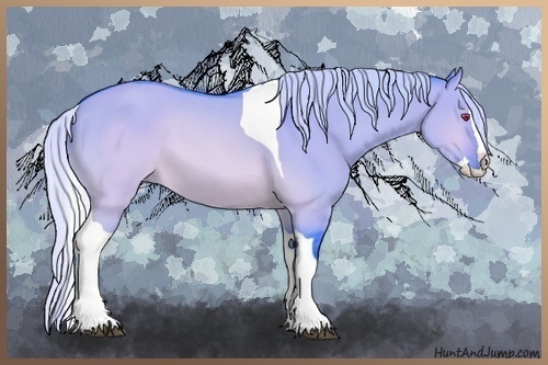 Horse Color:Watercolor Silver Brown Chinchilla Dun Splash Tobiano 