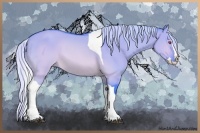 Horse Color:Watercolor Silver Brown Chinchilla Dun Splash Tobiano 