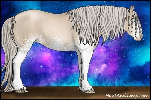 Horse Color:White Spotted Chocolate Palomino Pearl 