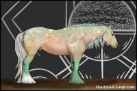Horse Color:Watercolor White Spotted Silver Bay Ice Rabicano 