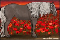 Horse Color:Silver Black 