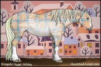 Horse Color:Watercolor Plaid Silver Black Ice Rabicano