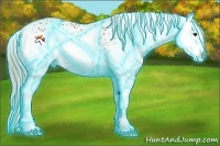Horse Color:Thunderstruck White Spotted Chocolate Palomino Dun Splash 