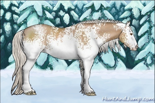 Horse Color:White Spotted Silver Black Pearl 