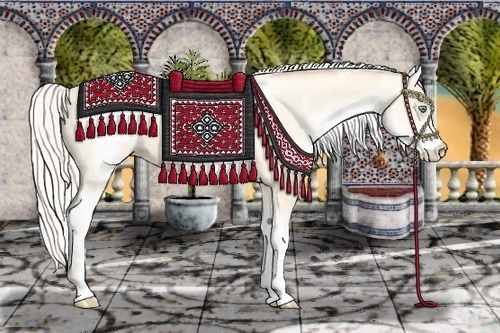 Horse Color:White Spotted Silver Amber Cream Champagne Pearl Sabino 
