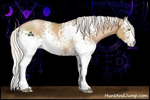 Horse Color:White Spotted Silver Black Pearl Sabino 