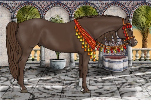 Horse Color:Liver Chestnut Sabino 