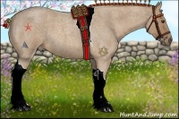 Horse Color:Palomino Roan Tobiano 