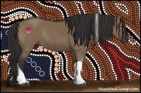 Horse Color:Liver Red Dun Tobiano Rabicano