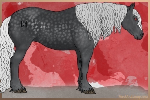 Horse Color:Silver Black Chinchilla 