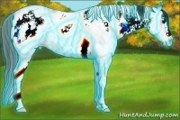 Horse Color:Thunderstruck White Spotted Blue Onyx Varnish 
