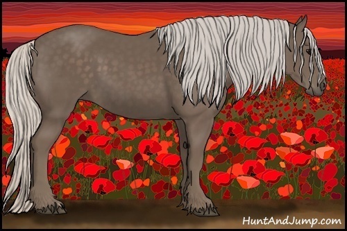 Horse Color:Silver Black 