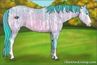 Horse Color:Watercolor Plaid  Bay Ice Splash 