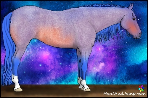 Horse Color:Watercolor Bay Roan 