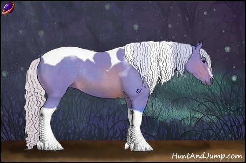 Horse Color:Watercolor Silver Brown Sabino Tobiano Rabicano