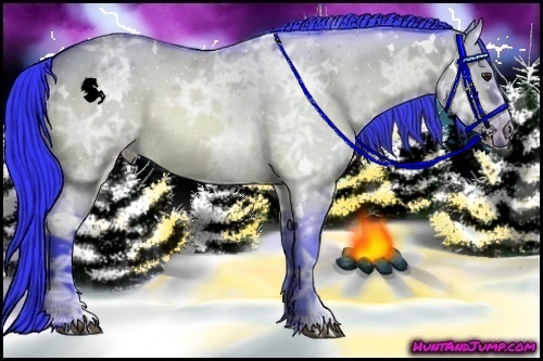 Horse Color:Watercolor White Spotted Bay Ice Dun
