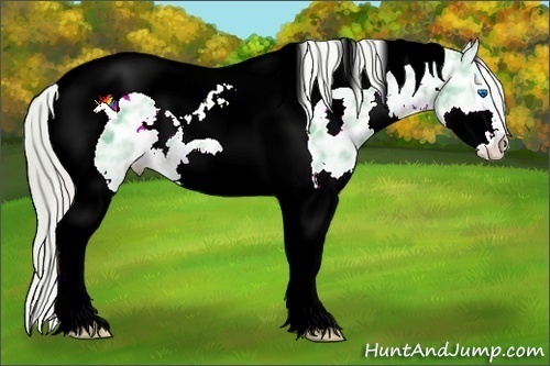Horse Color:Watercolor Chocolate Palomino Ice Splash Tobiano Varnish 