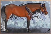 Horse Color:Brown Sabino