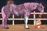 Horse Color:Watercolor White Spotted Brown Ice