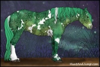 Horse Color:Watercolor White Spotted Brown Ice 