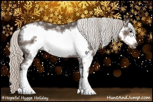 Horse Color:White Spotted Silver Black Frame 