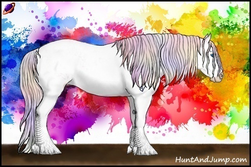 Horse Color:Nacre Watercolor Silver Black Sabino Splash Rabicano