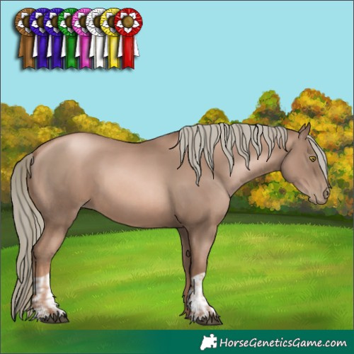 Horse Color:Liver Chestnut Pearl Mushroom  and Liver Chestnut Pearl Mushroom 