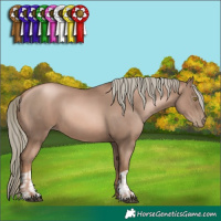 Horse Color:Liver Chestnut Pearl Mushroom  and Liver Chestnut Pearl Mushroom 