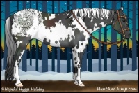 Horse Color:White Spotted Black 