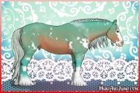 Horse Color:Watercolor White Spotted Silver Brown Splash