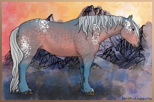 Horse Color:Watercolor White Spotted Silver Bay 