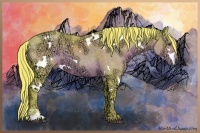 Horse Color:Watercolor White Spotted Liver Chestnut Ice Sabino 