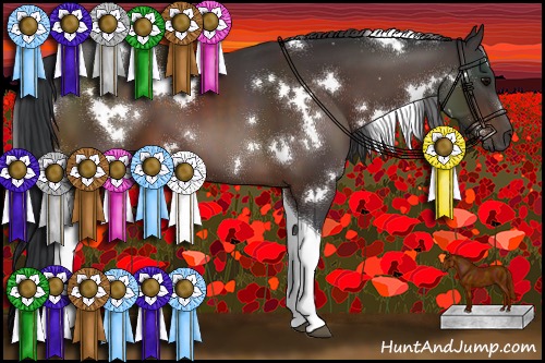 Horse Color:White Spotted Bay Tobiano 