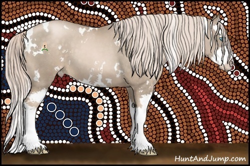 Horse Color:White Spotted Chocolate Palomino Pearl Sabino Splash 