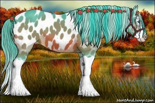 Horse Color:Watercolor Bay Splash Appaloosa 