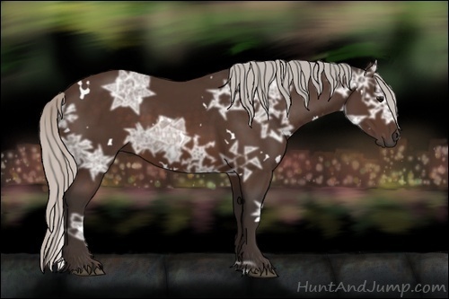 Horse Color:White Spotted Silver Brown Ice 