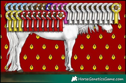 Horse Color:Silver Grullo Pearl Sabino Rabicano