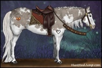Horse Color:White Spotted Silver Grullo Ice Splash