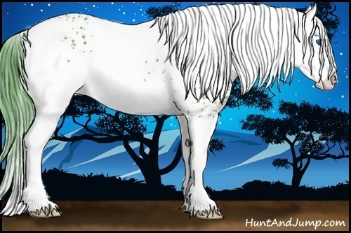 Horse Color:Watercolor White Spotted Brown Splash 