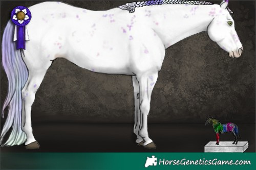 Horse Color:Nacre Watercolor Bay Pearl Onyx Sabino 