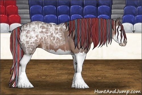 Horse Color:Painted Liver Red Ice Roan Sabino Splash 