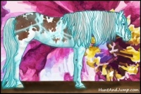 Horse Color:Thunderstruck White Spotted Silver Brown Splash Rabicano 