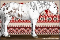 Horse Color:White Spotted Liver Chestnut Blanket 