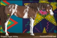 Horse Color:White Spotted Liver Chestnut Sabino 