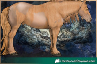 Horse Color:Liver Chestnut Pearl  Brindle