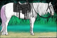 Horse Color:Watercolor Gold Champagne Ice Splash Near Leopard 