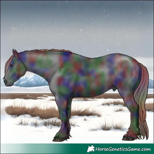 Horse Color:Nacre Liver Chestnut Rabicano 