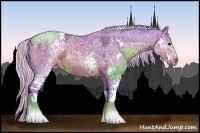 Horse Color:Watercolor White Spotted Silver Brown Ice and Watercolor White Spotted Silver Brown Ice