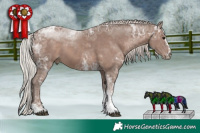 Horse Color:White Spotted Silver Black Ice Tobiano